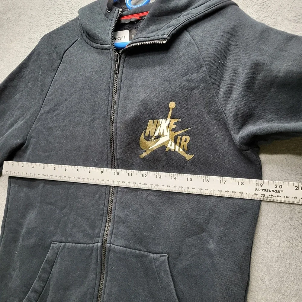 Jordan Men Hoodie S Black Jumpman Nike Air Activewear Logo Zipper Y2K‎
